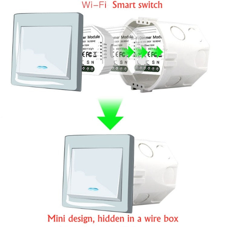 Dimmer Switch WiFi nascosto per interruttore tradizionale