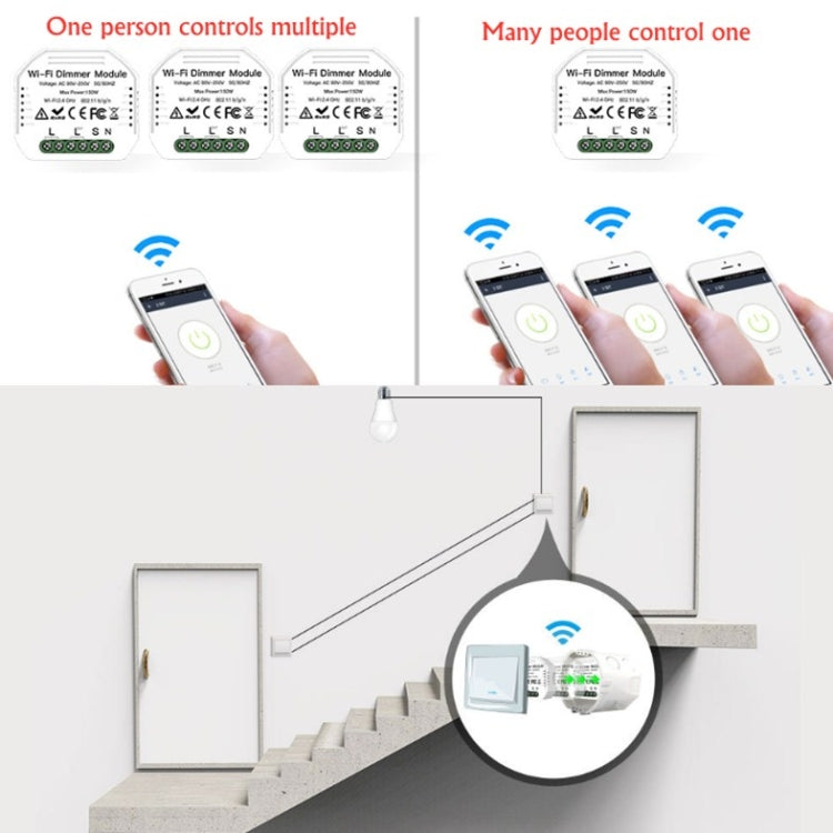 Dimmer Switch nascosto Wifi Smart Switch e interruttore tradizionale Dual Control Smart Switch