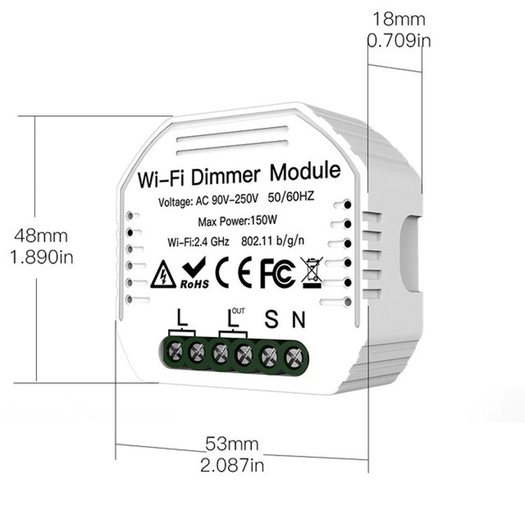 Dimmer Switch nascosto Wifi Smart Switch e interruttore tradizionale Dual Control Smart Switch