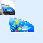 Parasole magnetico pieghevole per auto Cartoon Parasole parasole telescopico, Driving, Co-pilot, Rear Square