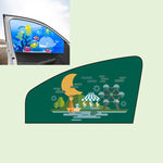 Parasole magnetico pieghevole per auto Cartoon Parasole parasole telescopico, Driving, Co-pilot, Rear Square