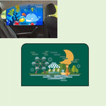 Parasole magnetico pieghevole per auto Cartoon Parasole parasole telescopico, Driving, Co-pilot, Rear Square