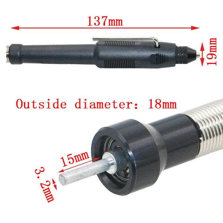 Cacciavite elettrico Multifunzionale Albero Flessibile Coppia Trapano Elettrico Biella Albero Flessibile Con Mandrino, 3.2mm Shaft Black Plastic Handle, 3.2mm Shaft Metal Silver Aluminum Handle, 3.2mm Shaft Metal Yellow Aluminum Handle