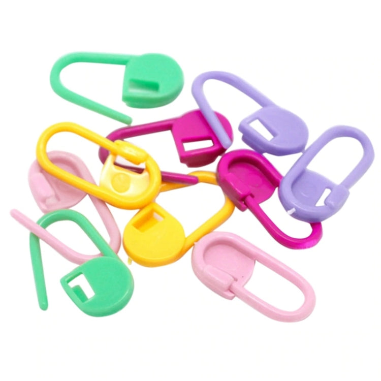 Maglione di plastica colorata tessitura accessori per utensili manuali fai da te fibbia con contrassegno a spillo, 120 PCS
