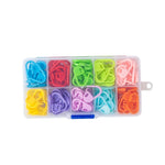 Maglione di plastica colorata tessitura accessori per utensili manuali fai da te fibbia con contrassegno a spillo, 120 PCS