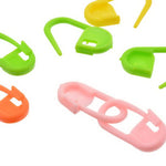 Maglione di plastica colorata tessitura accessori per utensili manuali fai da te fibbia con contrassegno a spillo, 120 PCS