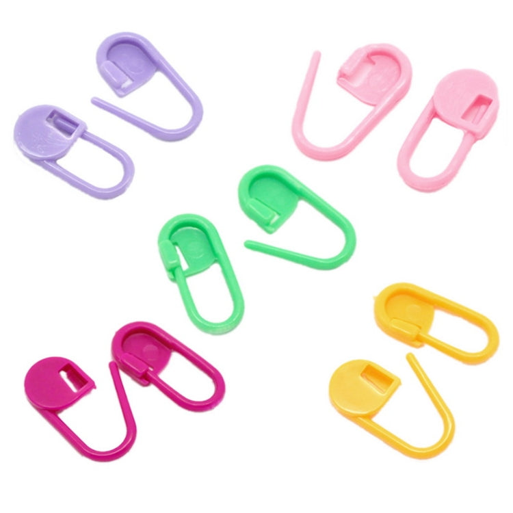 Maglione di plastica colorata tessitura accessori per utensili manuali fai da te fibbia con contrassegno a spillo, 120 PCS