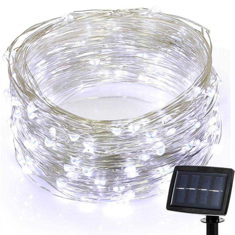 22m 200 LED Energia solare Giardino domestico Filo di rame Stringa Luce fata Lampada da esterno per decorazioni per feste di Natale con 8 modalità