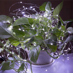 22m 200 LED Energia solare Giardino domestico Filo di rame Stringa Luce fata Lampada da esterno per decorazioni per feste di Natale con 8 modalità