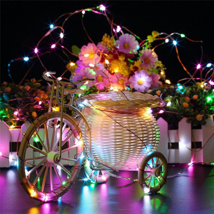 22m 200 LED Energia solare Giardino domestico Filo di rame Stringa Luce fata Lampada da esterno per decorazioni per feste di Natale con 8 modalità