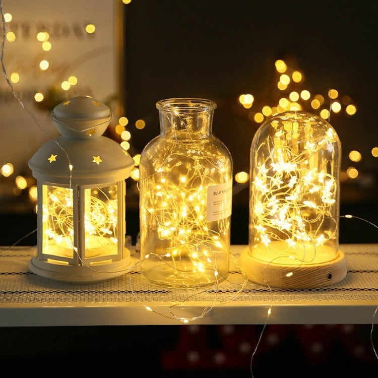 22m 200 LED Energia solare Giardino domestico Filo di rame Stringa Luce fata Lampada da esterno per decorazioni per feste di Natale con 8 modalità