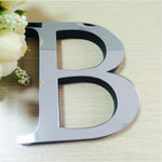 2 pezzi decorazione domestica personalità creativa lettere inglesi specchio acrilico adesivi murali 3D fai da te