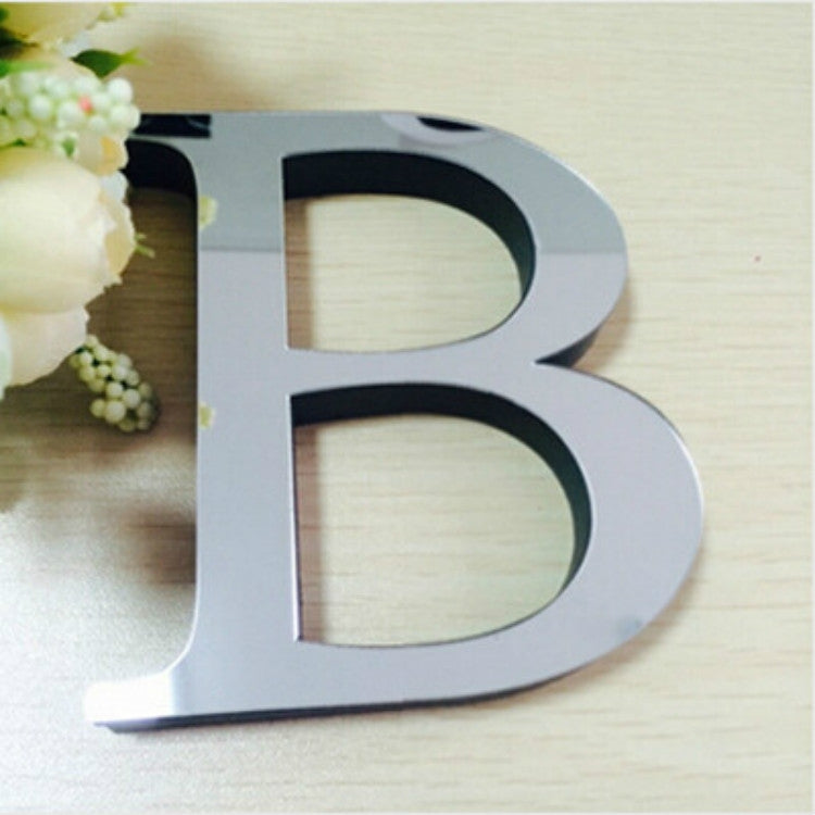 2 pezzi decorazione domestica personalità creativa lettere inglesi specchio acrilico adesivi murali 3D fai da te