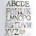 2 pezzi decorazione domestica personalità creativa lettere inglesi specchio acrilico adesivi murali 3D fai da te