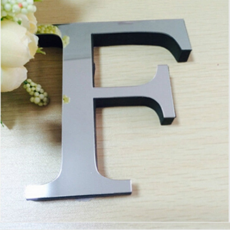 2 pezzi decorazione domestica personalità creativa lettere inglesi specchio acrilico adesivi murali 3D fai da te