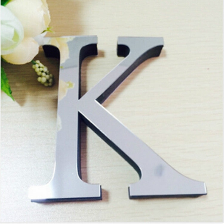 2 pezzi decorazione domestica personalità creativa lettere inglesi specchio acrilico adesivi murali 3D fai da te