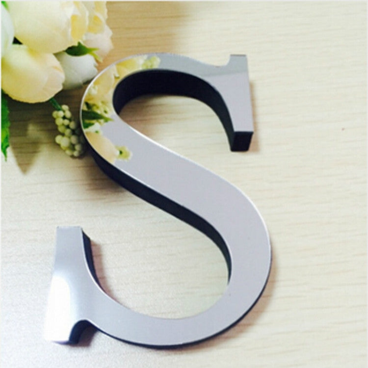 2 pezzi decorazione domestica personalità creativa lettere inglesi specchio acrilico adesivi murali 3D fai da te