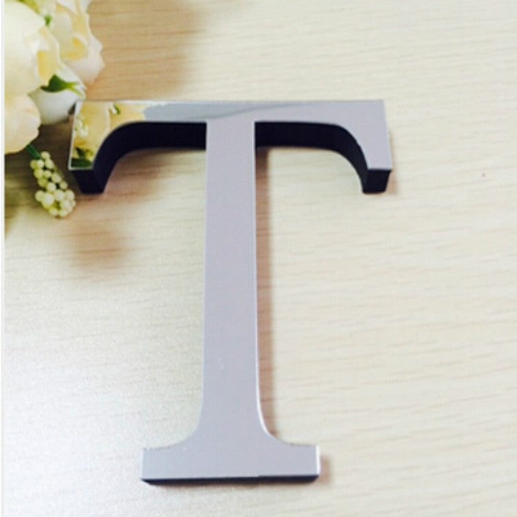 2 pezzi decorazione domestica personalità creativa lettere inglesi specchio acrilico adesivi murali 3D fai da te