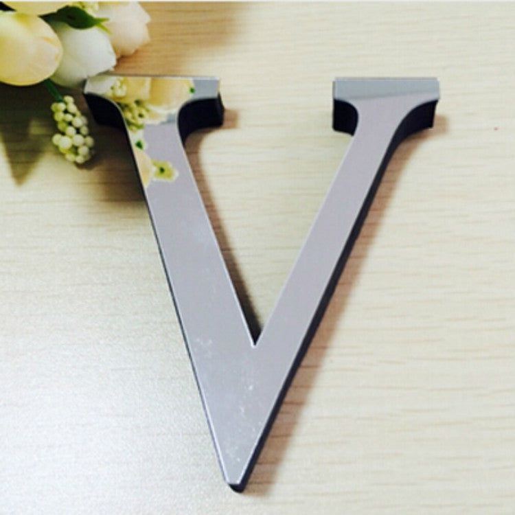 2 pezzi decorazione domestica personalità creativa lettere inglesi specchio acrilico adesivi murali 3D fai da te