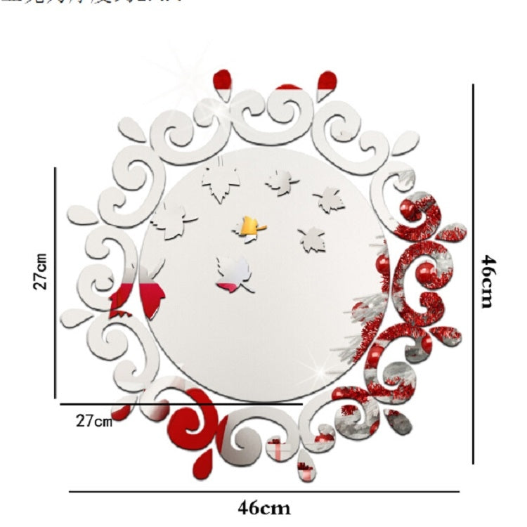 Adesivo da parete per soffitto con decorazione murale in vinile a specchio con decorazione a forma di fiore di vite, Flower Vine Sticker(Silver), Flower Vine Sticker(Gold)