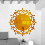 Adesivo da parete per soffitto con decorazione murale in vinile a specchio con decorazione a forma di fiore di vite, Flower Vine Sticker(Silver), Flower Vine Sticker(Gold)