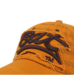 Berretto da baseball con grondaia curva regolabile con motivo a lettera ricamata, circonferenza della testa: 54-62 cm