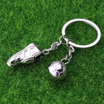 Portachiavi con scarpa da calcio in metallo con ciondolo regalo creativo da calcio, 2 pezzi, Football Shoes 389, Football Shoes 306, Athletes, Football Stadiums