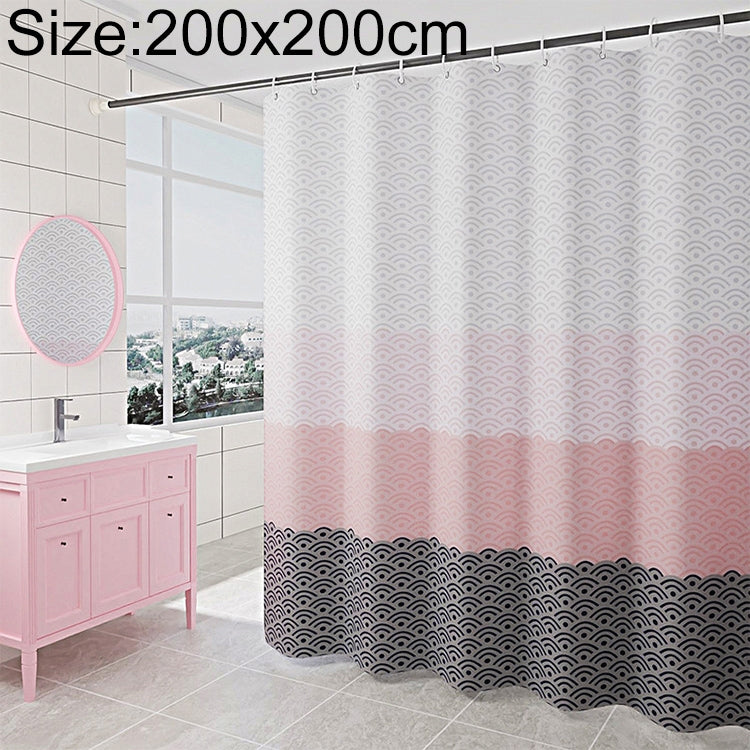 Tenda da bagno impermeabile per tenda da doccia geometrica, With 80 x Height 180cm, With 120 x Height 180cm, With 150 x Height 180cm, With 180 x Height180cm, With 180 x Height200cm, With 200 x Height 200cm, With 240 x Height200cm, With 100 x Height 180...