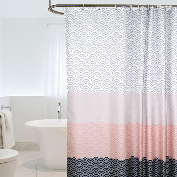 Tenda da bagno impermeabile per tenda da doccia geometrica, With 80 x Height 180cm, With 120 x Height 180cm, With 150 x Height 180cm, With 180 x Height180cm, With 180 x Height200cm, With 200 x Height 200cm, With 240 x Height200cm, With 100 x Height 180...