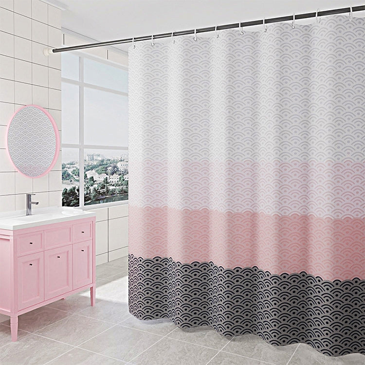 Tenda da bagno impermeabile per tenda da doccia geometrica, With 80 x Height 180cm, With 120 x Height 180cm, With 150 x Height 180cm, With 180 x Height180cm, With 180 x Height200cm, With 200 x Height 200cm, With 240 x Height200cm, With 100 x Height 180...