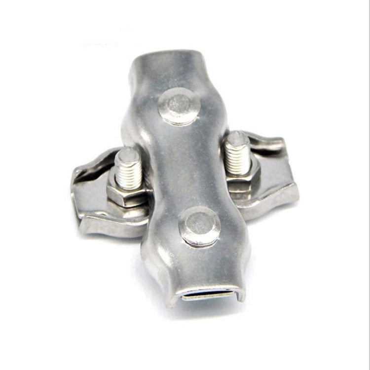 Morsetto per fune metallica a morsetto doppio con piastra in acciaio inossidabile 304 da 5 pezzi, M2 Double Clip, M3 Double Clip, M4 Double Clip, M5 Double Clip, M6 Double Clip, M8 Double Clip, M10 Double Clip, M2 Single Clip, M3 Single Clip           ...