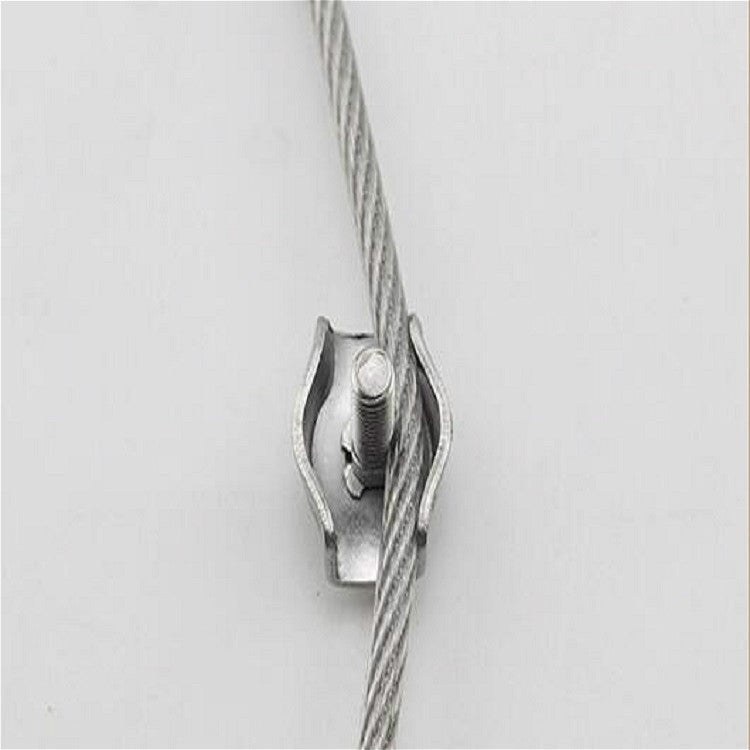 Morsetto per fune metallica a morsetto doppio con piastra in acciaio inossidabile 304 da 5 pezzi, M2 Double Clip, M3 Double Clip, M4 Double Clip, M5 Double Clip, M6 Double Clip, M8 Double Clip, M10 Double Clip, M2 Single Clip, M3 Single Clip           ...