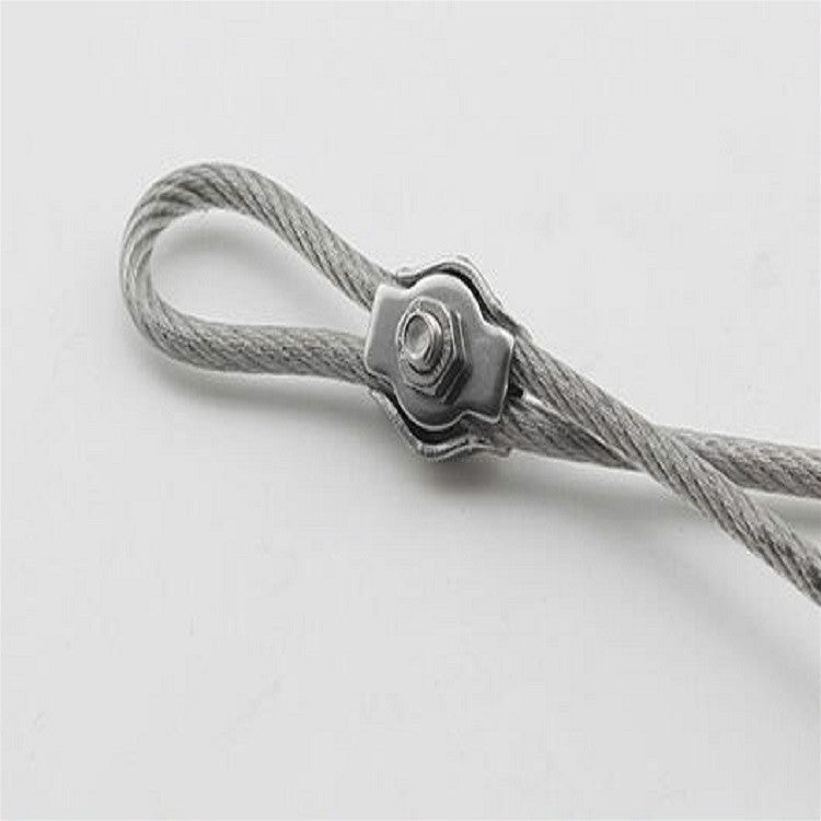 Morsetto per fune metallica a morsetto doppio con piastra in acciaio inossidabile 304 da 5 pezzi, M2 Double Clip, M3 Double Clip, M4 Double Clip, M5 Double Clip, M6 Double Clip, M8 Double Clip, M10 Double Clip, M2 Single Clip, M3 Single Clip           ...