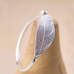Braccialetti aperti con polsini a foglia Braccialetti da donna Bracciale di lusso con gioielli in argento vintage