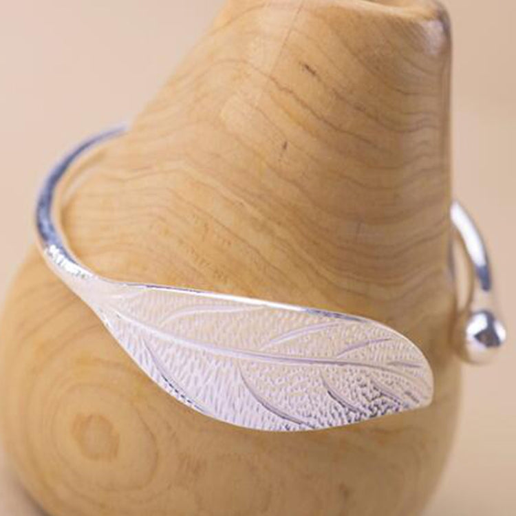 Braccialetti aperti con polsini a foglia Braccialetti da donna Bracciale di lusso con gioielli in argento vintage