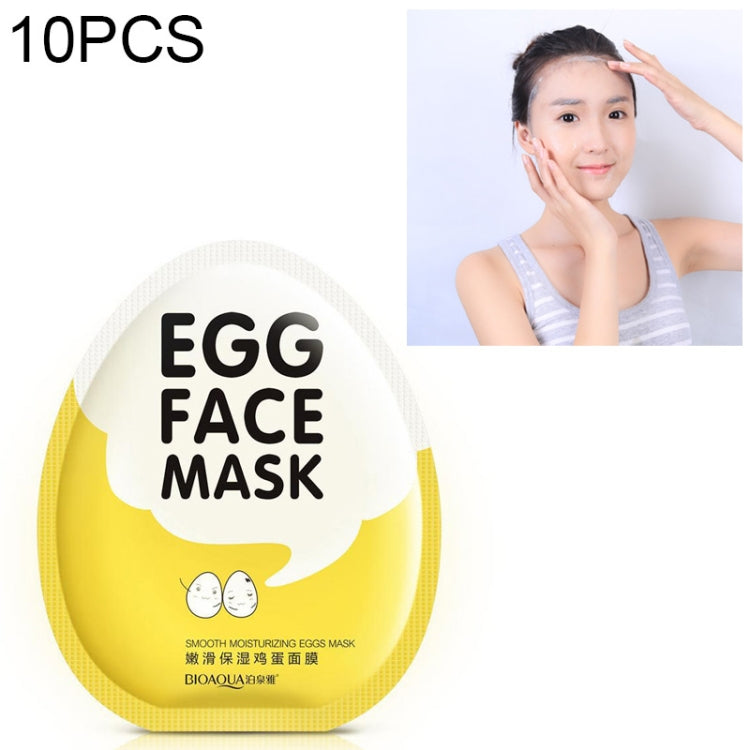 10 PCS Maschera per il viso all'uovo Maschera per il viso idratante liscia Controllo dell'olio Riduci i pori Sbiancamento Illumina la maschera Cura della pelle