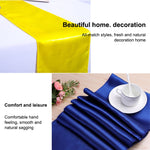 Tovaglia in raso da 10 pezzi, decorazione da tavolo per decorazioni natalizie per matrimoni, feste in casa, 30X275CM