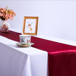 Tovaglia in raso da 10 pezzi, decorazione da tavolo per decorazioni natalizie per matrimoni, feste in casa, 30X275CM