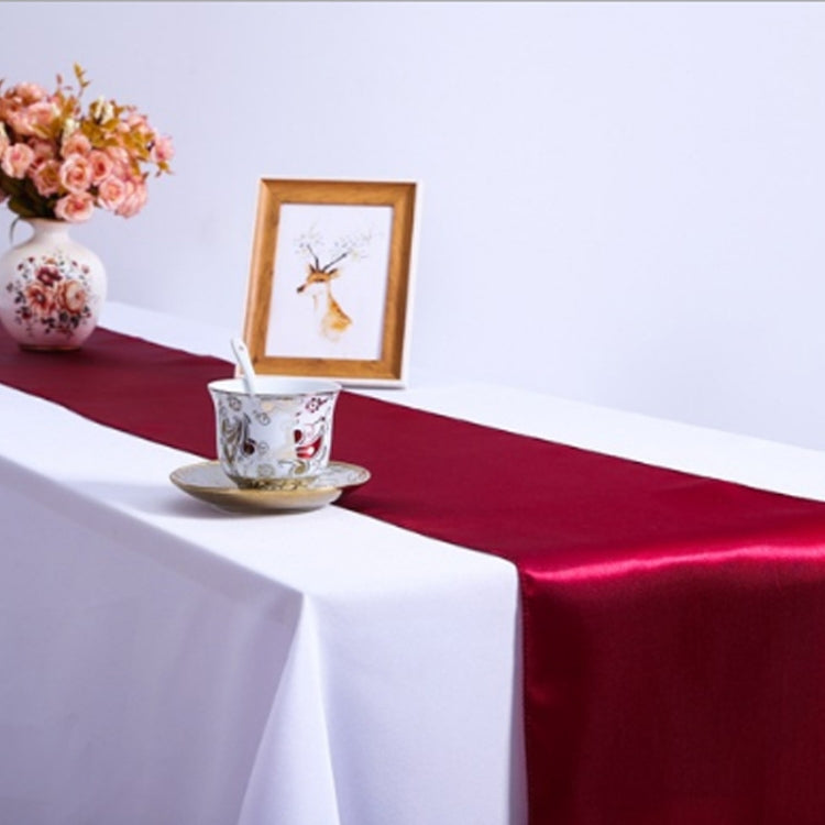 Tovaglia in raso da 10 pezzi, decorazione da tavolo per decorazioni natalizie per matrimoni, feste in casa, 30X275CM