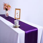 Tovaglia in raso da 10 pezzi, decorazione da tavolo per decorazioni natalizie per matrimoni, feste in casa, 30X275CM