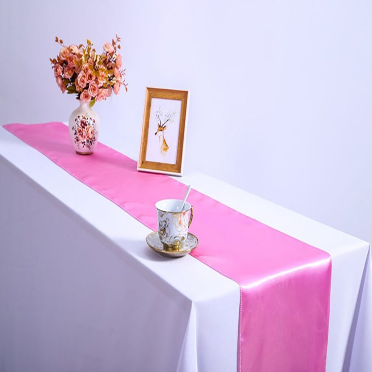 Tovaglia in raso da 10 pezzi, decorazione da tavolo per decorazioni natalizie per matrimoni, feste in casa, 30X275CM