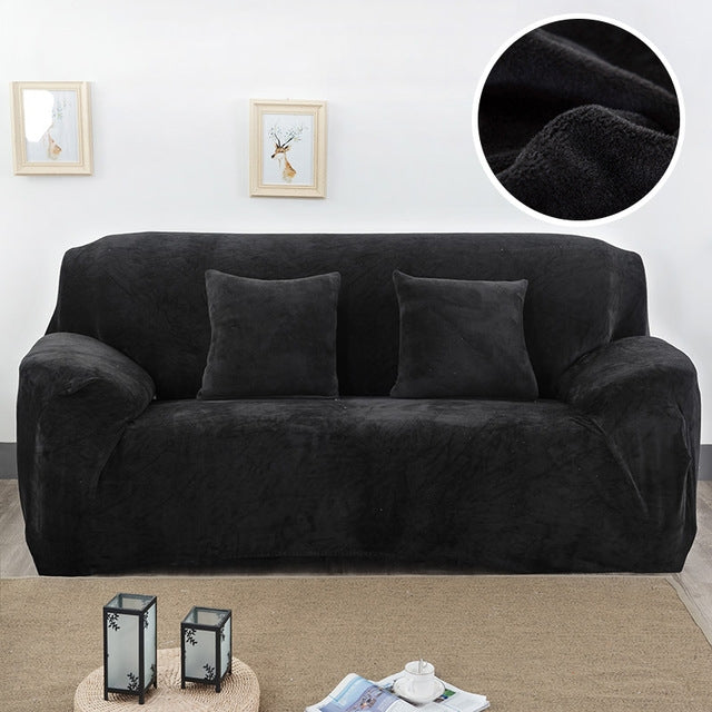 Copridivano in tessuto felpato, fodera per divano spessa, copridivano elastico, non inclusa federa, 1 seat 90-140cm, 2 seat 145-185cm, 3 seat 190-230cm
