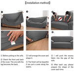 Copridivano in tessuto felpato, fodera per divano spessa, copridivano elastico, non inclusa federa, 1 seat 90-140cm, 2 seat 145-185cm, 3 seat 190-230cm