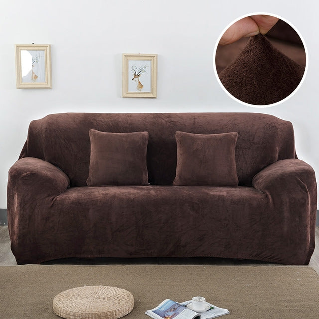 Copridivano in tessuto felpato, fodera per divano spessa, copridivano elastico, non inclusa federa, 1 seat 90-140cm, 2 seat 145-185cm, 3 seat 190-230cm