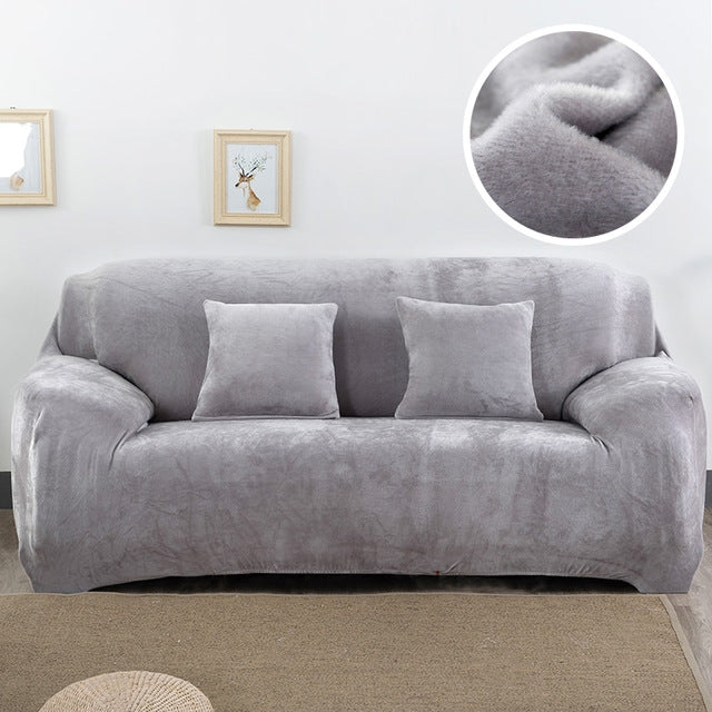 Copridivano in tessuto felpato, fodera per divano spessa, copridivano elastico, non inclusa federa, 1 seat 90-140cm, 2 seat 145-185cm, 3 seat 190-230cm