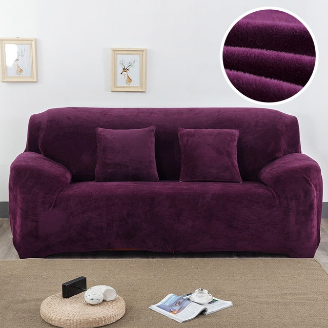 Copridivano in tessuto felpato, fodera per divano spessa, copridivano elastico, non inclusa federa, 1 seat 90-140cm, 2 seat 145-185cm, 3 seat 190-230cm