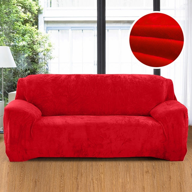Copridivano in tessuto felpato, fodera per divano spessa, copridivano elastico, non inclusa federa, 4 seat 230-300cm