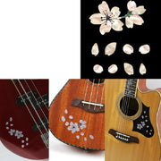 2 adesivi per pannelli per chitarra, adesivi fai da te con fiori di ciliegio, pasta per ukulele, 2 PCS Guitar Panel Stickers