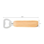Apribottiglie per birra in acciaio inossidabile da 2 pezzi con manico in legno di gomma Driver per bottiglia di soda regalo creativo, Beer Bottle Opener with Handle
