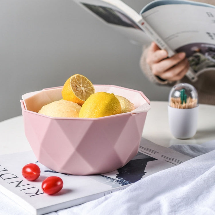 Cestino di scarico cavo a doppio strato in plastica per uso domestico, multifunzione, per lavare verdure e piatti di frutta, Small, Large